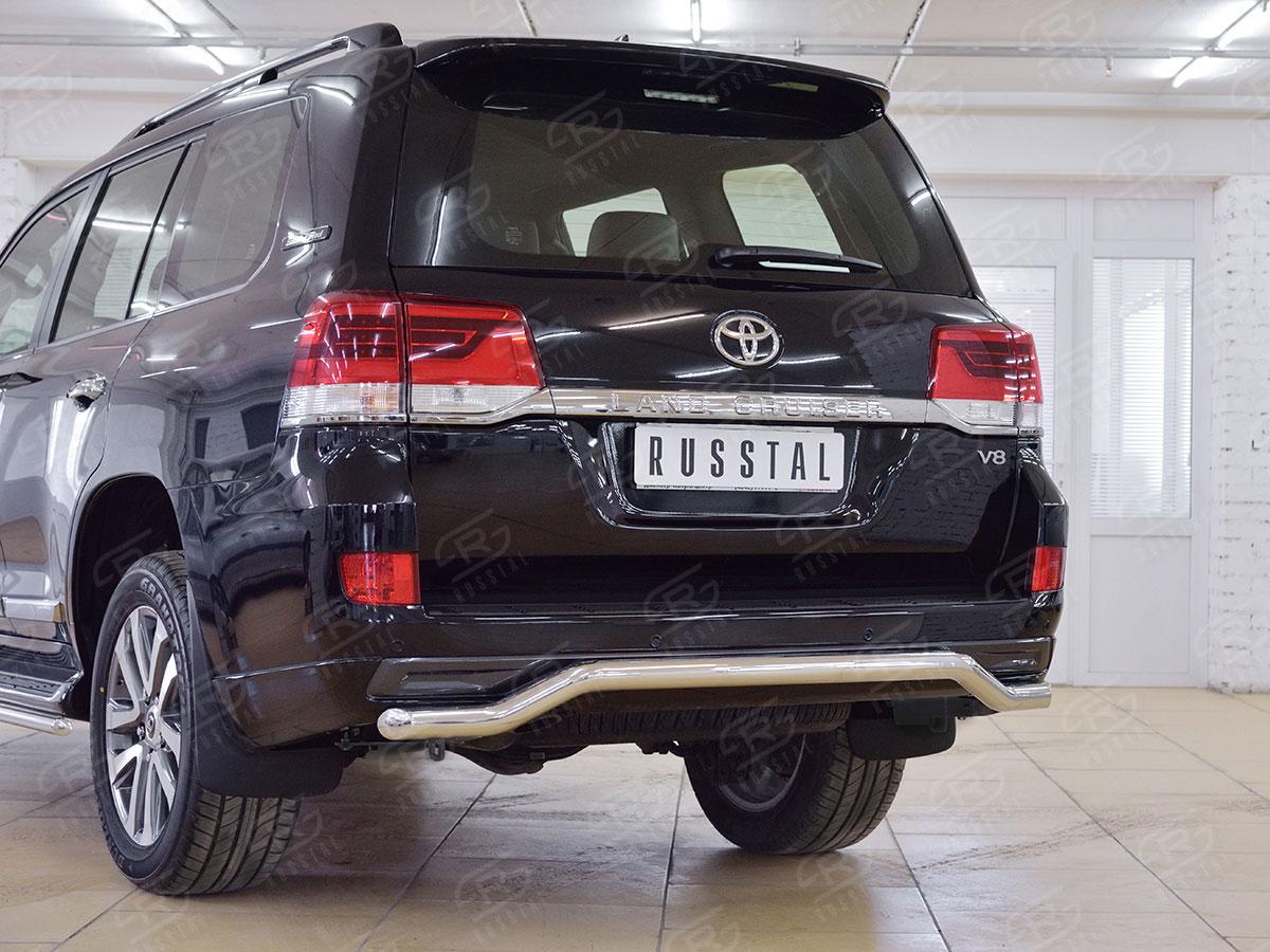 Защита заднего бампера d57 волна Toyota LC 200 Executive 2016, Slitkoff TLCZ-002561