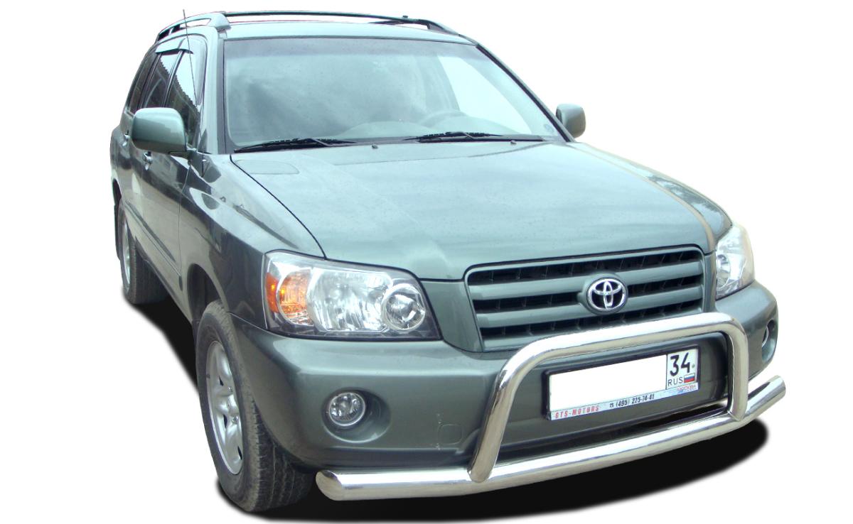 Защита переднего бампера с низкой скобой для автомобиля TOYOTA Highlander  2004, Россия THL.04.78