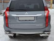 Защита заднего бампера угловая двойная для автомобиля MITSUBISHI Pajero Sport 2017. MSPS.17.20, Россия