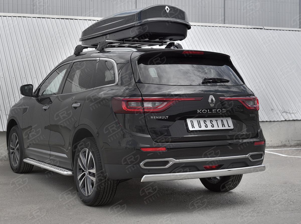 Защита заднего бампера d75х42 дуга RKZ-002976 для автомобиля RENAULT KOLEOS 2017-, Slitkoff