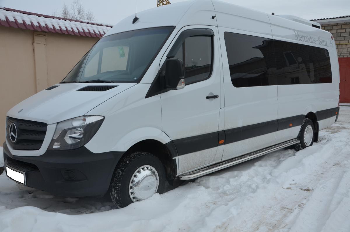 Пороги с накладным листом для автомобиля MERCEDES-BENZ Sprinter 2012 (W906). MBS.12.41, Россия