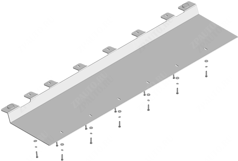 Защита алюминиевая Мотодор (Силовые провода, Топливные Трубки), 4 мм,  Li L6  2024- арт. 349903