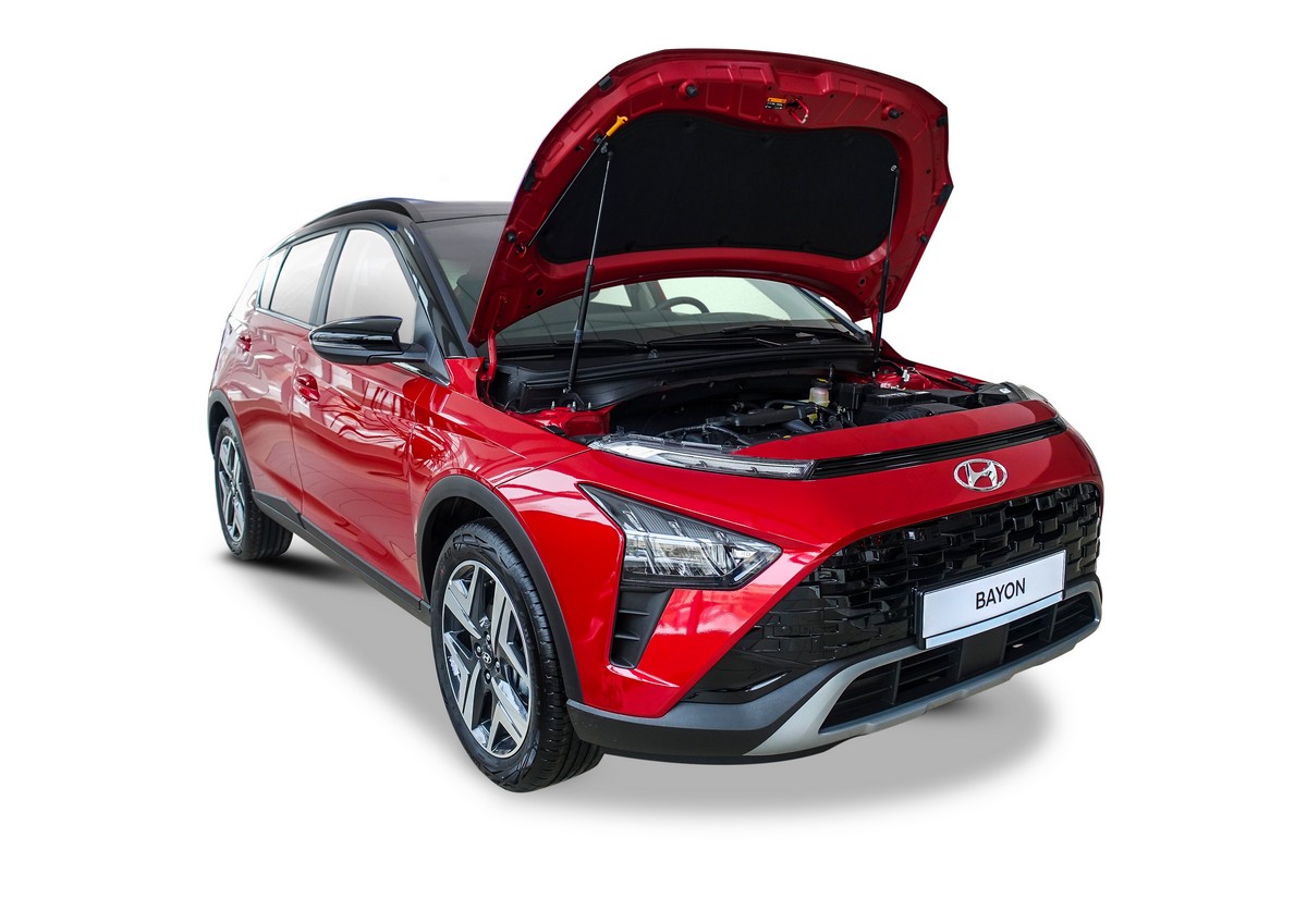 Амортизаторы капота АвтоУПОР (2 шт.) Hyundai Bayon (2021-), Rival, арт. UHYBAY011