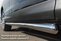 Пороги труба d76 вариант 3 для Mitsubishi Outlander XL 2007-2009, Slitkoff MOT-0001173