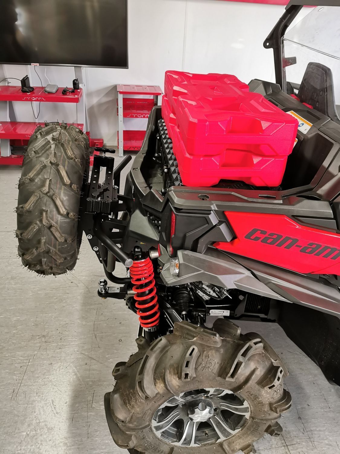 Крепление для запасного колеса для POLARIS RZR XP Turbo S 2018 -, сталь 3 мм, STORM, арт. MP 0592