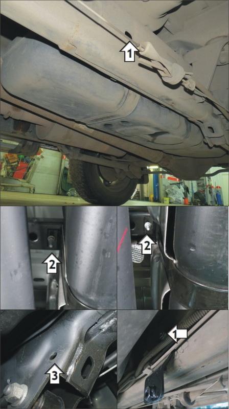 Защита алюминиевая Мотодор (Топливный бак), 5 мм, Алюминий для Dodge Ram 1500 2015-2018 арт. 32903