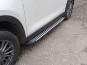 Пороги алюминиевые "Slim Line Silver" 1720 мм для автомобиля Mazda CX-5 2017-, TCC Тюнинг MAZCX517-30S