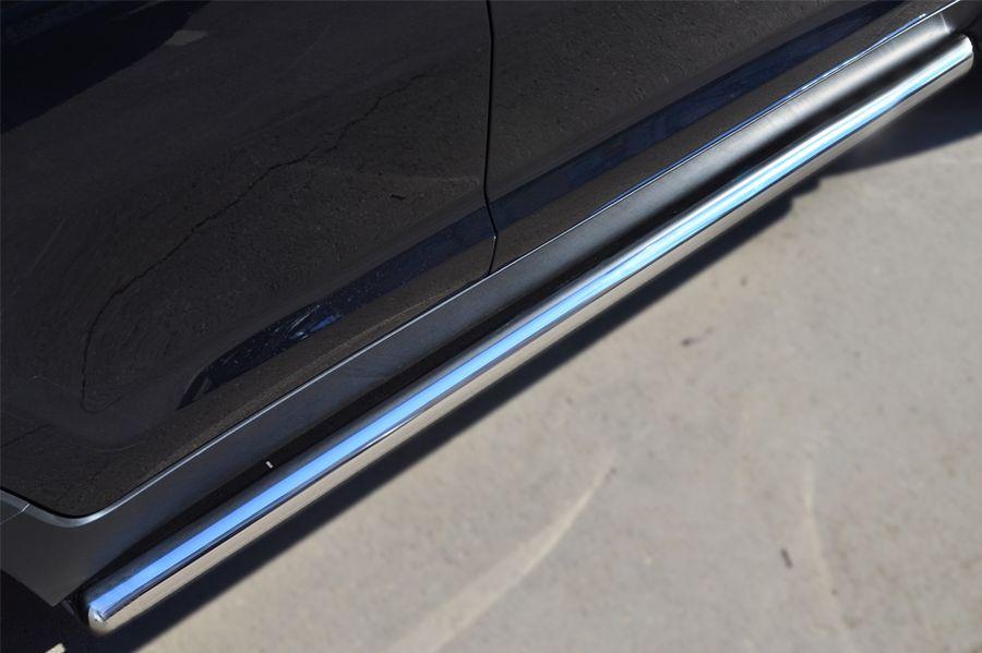 Пороги труба d57 вариант 3 для KIA Sportage 2010-2015, Slitkoff KSGT-001672