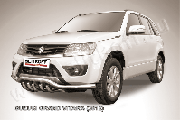 Защита переднего бампера d57 с защитой картера Suzuki Grand Vitara (2012-2015) , Slitkoff, арт. SGV12001