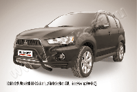 Кенгурятник d57 низкий черные Mitsubishi Outlander XL (2009-2013) , Slitkoff, арт. MXL10-002B