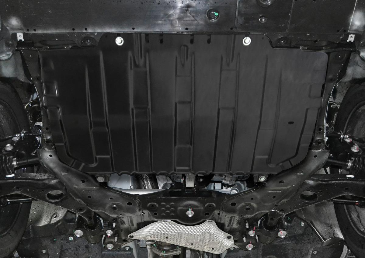 Защита картера и КПП AutoMax для Mazda 3 BM 2013-2018, сталь 1.4 мм, с крепежом, AM.3825.1