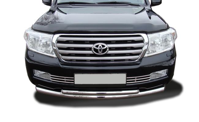 Защита переднего бампера (радиус)    для автомобиля TOYOTA Land Cruiser 200     2007-2012, Россия TLC200.07.04