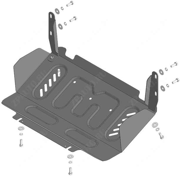 Защита стальная Мотодор (Радиатор), 2 мм,  Great Wall Poer  2021- арт. 73113
