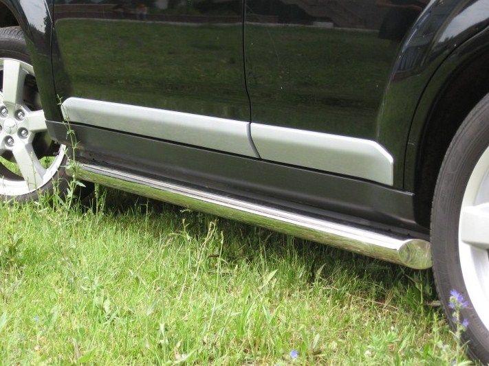 Пороги труба d57 вариант 1 для Mitsubishi Outlander XL 2007-2009, Slitkoff MOT-0001101