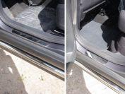 Накладки на пороги (лист зеркальный надпись Yeti) для автомобиля Skoda Yeti 2014-