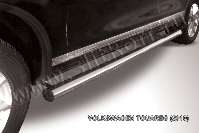 Защита порогов d76 труба Volkswagen Touareg (2010-2014) , Slitkoff, арт. VWTR-008