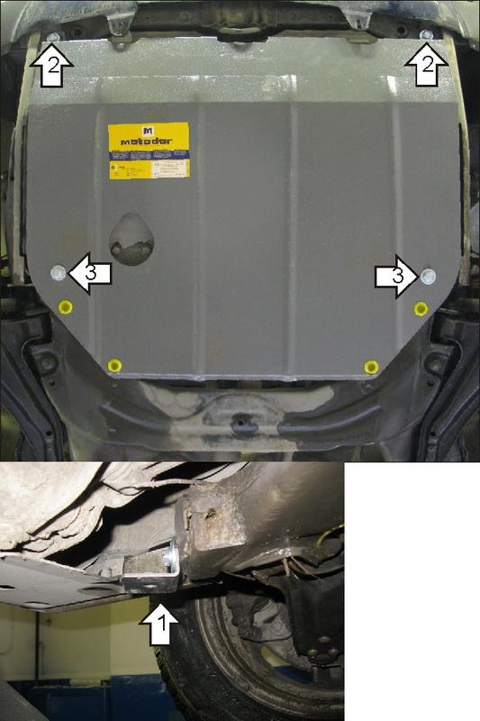 Защита стальная Мотодор (Двигатель, Коробка переключения передач), 2 мм, Сталь для Land Rover Freelander I 1998-2006 арт. 03201