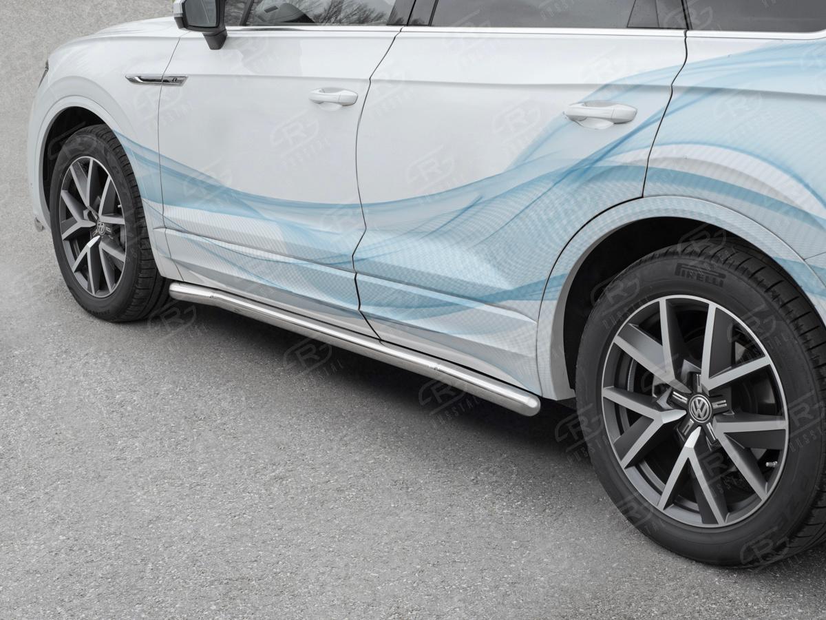 Пороги труба d57 (вариант 3) VWTT-0030643 для автомобиля VOLKSWAGEN TOUAREG 2018-, Slitkoff