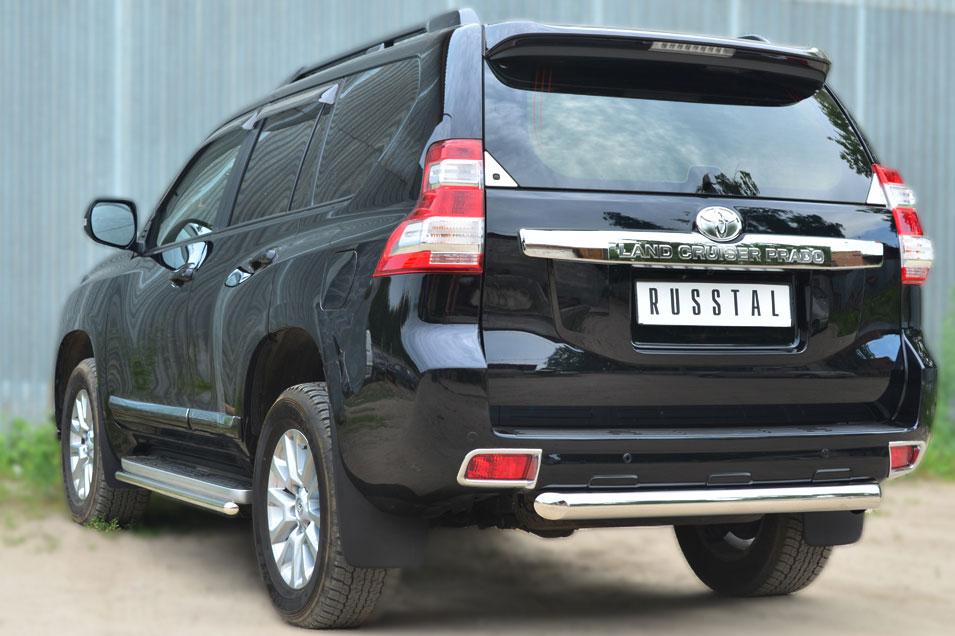 Защита заднего бампера d76 для Toyota LC Prado 150 2014, Slitkoff LCPZ-001718