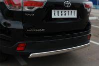 Защита заднего бампера d75х42 для Toyota Highlander 2013-2016, Slitkoff THRZ-001923