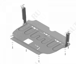Защита стальная Мотодор (Двигатель, Коробка переключения передач), 2 мм, Сталь для Hyundai Tucson 2015-2018 арт. 71011