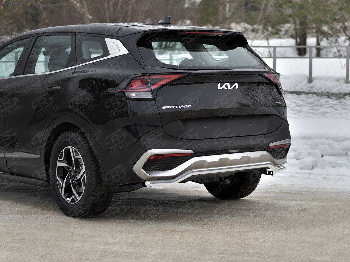 KIA SPORTAGE 2021- Защита заднего бампера d42 волна (NOT STYLE AND X-LINE) KSZ-004033