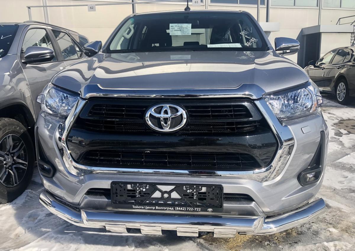 Защита переднего бампера (G) для автомобиля TOYOTA Hilux 2021 арт. THLX.21.05