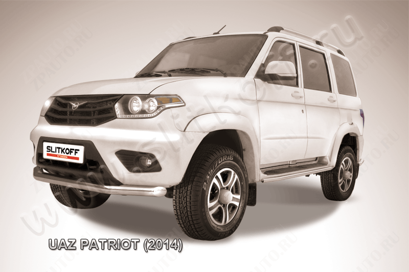 Защита переднего бампера d76 Uaz Patriot (2014-2023) , Slitkoff, арт. UP14-002
