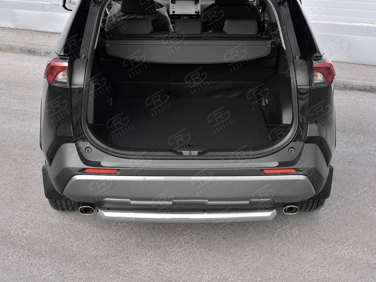 TOYOTA RAV4 2019-  Накладка на задний бампер RUSSTAL (нерж., зеркало)  TR4N-003370, Slitkoff
