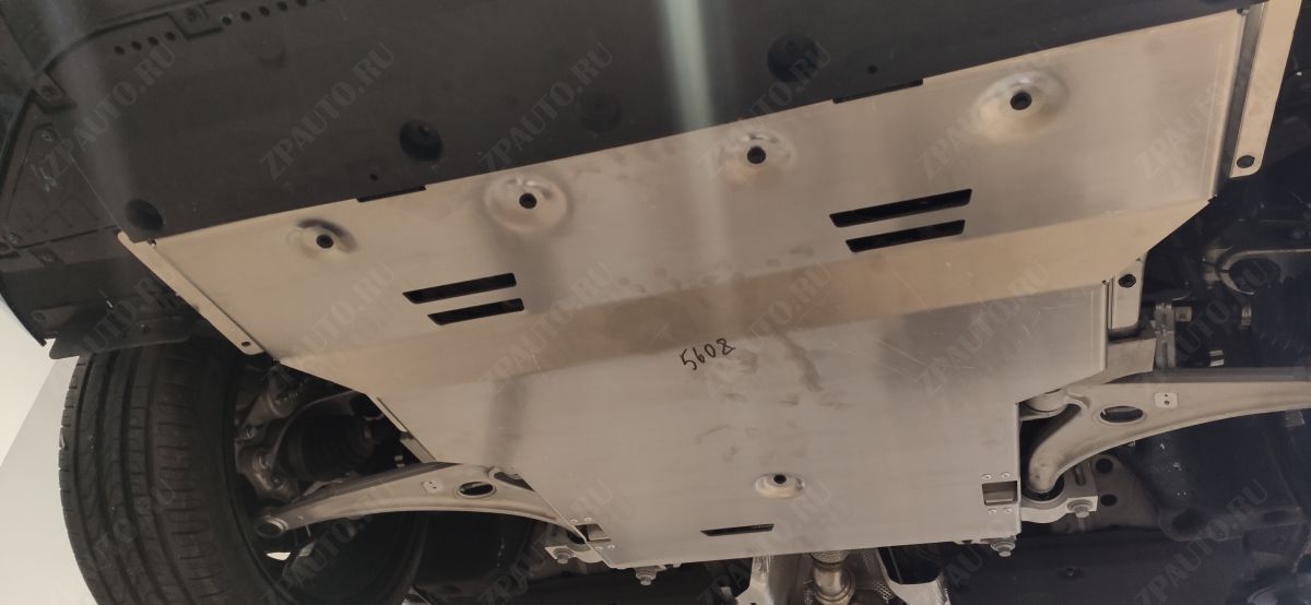 56.08ABC Защита картера двигателя и КПП HONGQI H6 (2023-) / HONGQI H5 (2023-) (Алюминий 4мм)