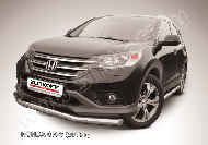 Защита переднего бампера d76 Honda CR-V 2L (2011-2015) Black Edition, Slitkoff, арт. HCRV13-002BE