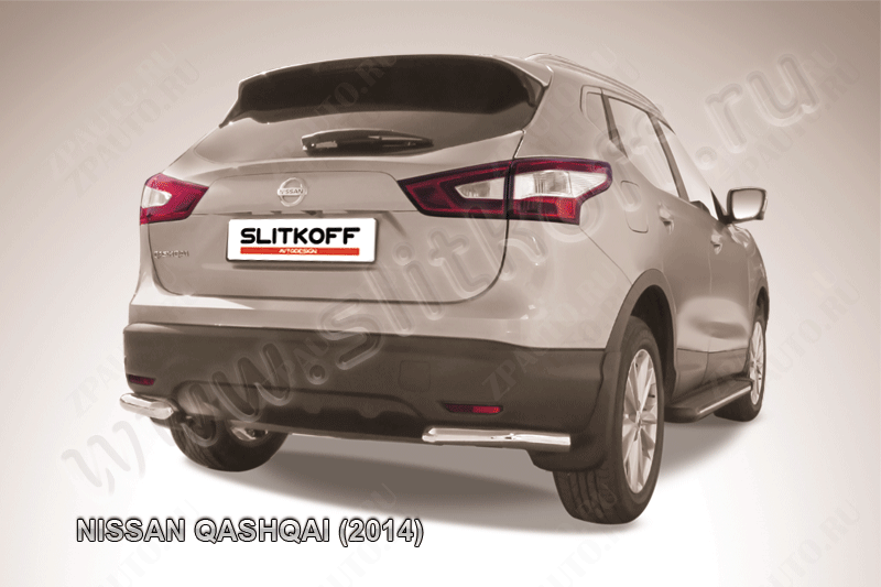 Уголки d57 Nissan Qashqai (2013-2019) Black Edition, Slitkoff, арт. NIQ14-011BE