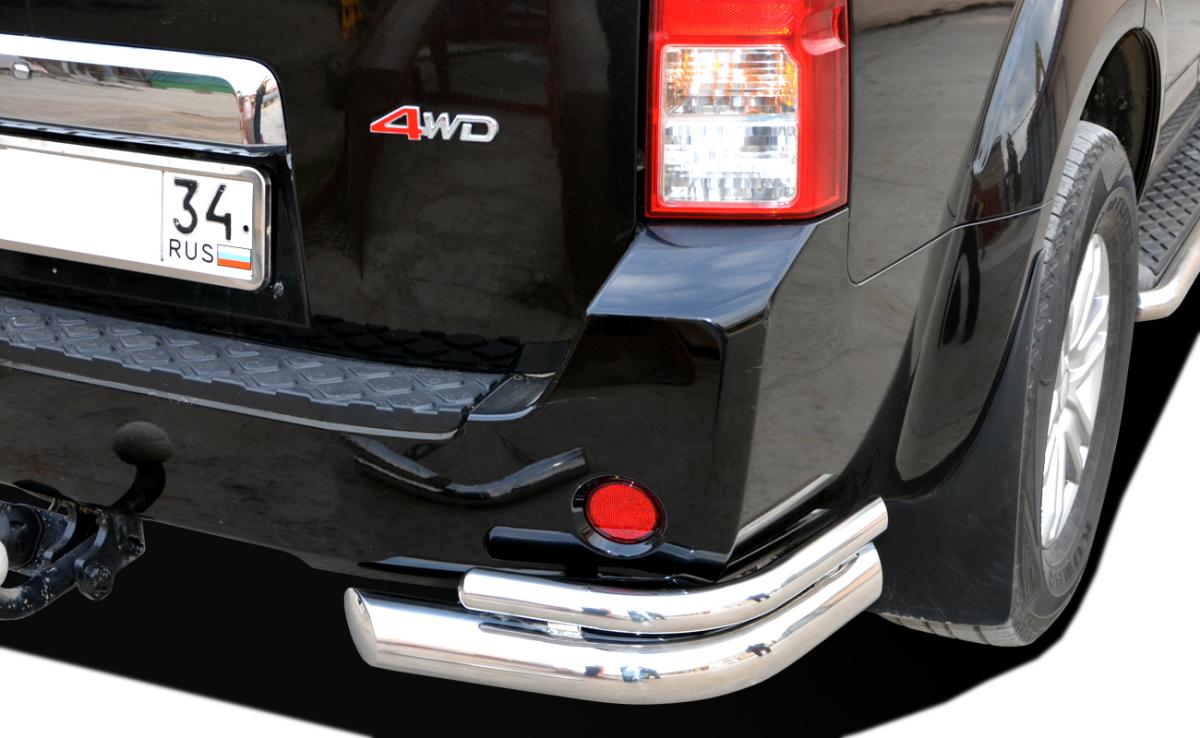 Защита заднего бампера угловая двойная для автомобиля NISSAN Pathfinder 2004-2010. NPF.04.20, Россия