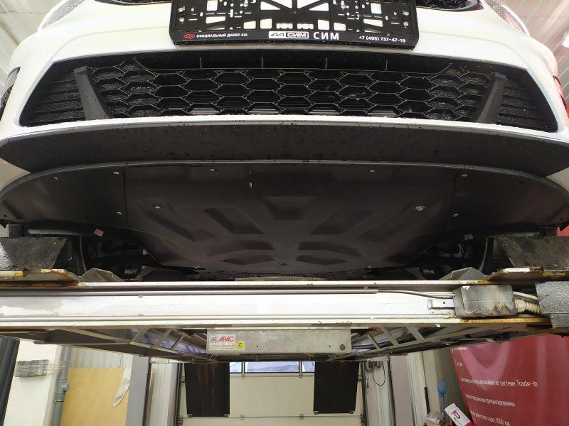 КОМПОЗИТНАЯ ЗАЩИТА КАРТЕРА ДВИГАТЕЛЯ И КПП KIA CEED III (V-ВСЕ, 2019-) (6ММ), арт.11.35K