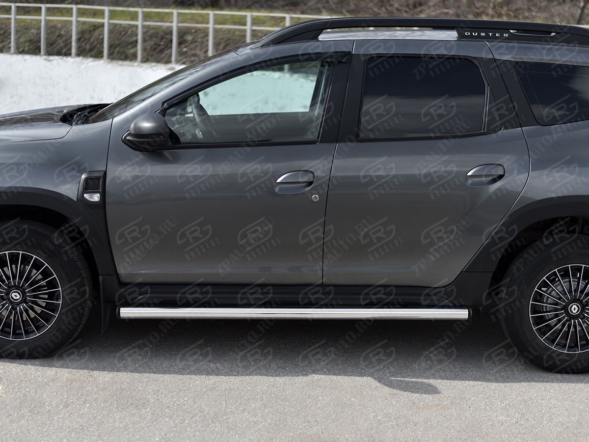 RENAULT DUSTER 2021- Пороги труба d57 секции (вариант 2) RDT-0038062