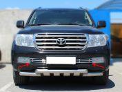 Решетка в бампер d-16 для автомобиля Toyota Land Cruiser 200 2007-2012г.в., Технотек, арт. LCN_1.4