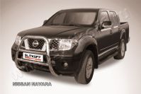 Кенгурятник d76 высокий Nissan Navara (2004-2015) Black Edition, Slitkoff, арт. NIN002BE