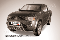 Кенгурятник d57 низкий c защитой картера Mitsubishi L-200 Triton (2006-2015) , Slitkoff, арт. ML007
