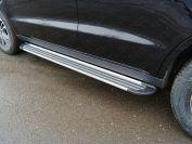 Пороги алюминиевые "Slim Line Silver" 1720 мм для автомобиля Geely Emgrand X7 2018-, TCC Тюнинг GEELEMGX718-22S