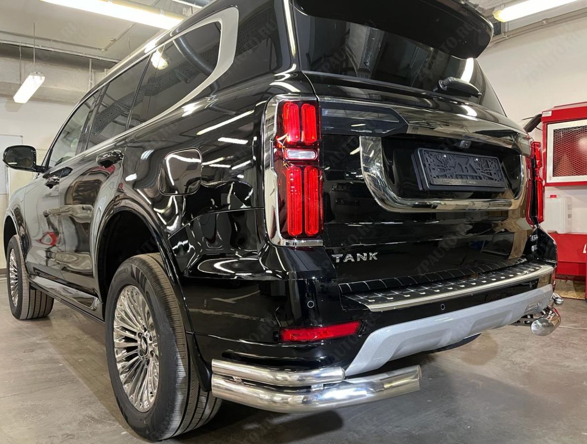 Защита заднего бампера двойная угловая для автомобиля TANK 500   2023 арт. TANK500.23.19