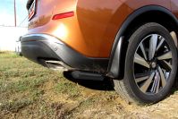 Уголки d57 черные Nissan Murano (2014-2022) , Slitkoff, арт. NIM16007B