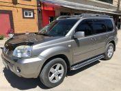 Пороги с накладным листом для автомобиля NISSAN X-trail 2004-2007 (Т30) Первое поколение (Рестайлинг) арт. NXT.04.41