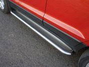 Пороги с площадкой (нерж. лист) 60,3 мм для автомобиля Ford EcoSport 2014-, TCC Тюнинг FORECOSPOR14-11
