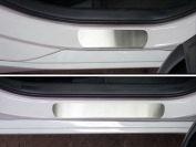 Накладки на пороги (лист шлифованный) для автомобиля Hyundai i40 2011-2018