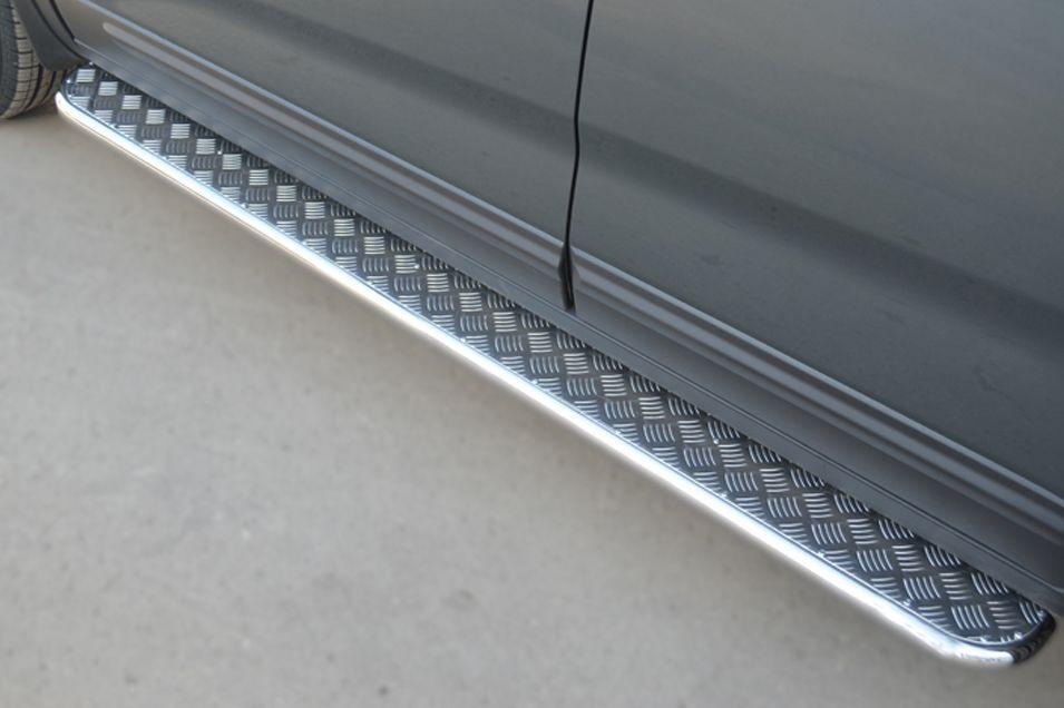 Пороги труба d42 с листом для KIA Sorento 2013, Slitkoff KIL-001267