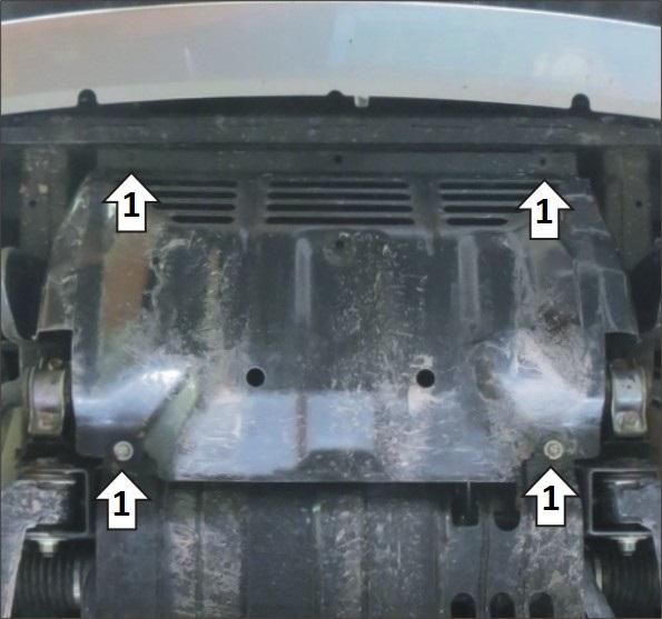 Защита алюминиевая Мотодор (Радиатор), 5 мм, Алюминий для Mitsubishi L 200 2019- арт. 31326