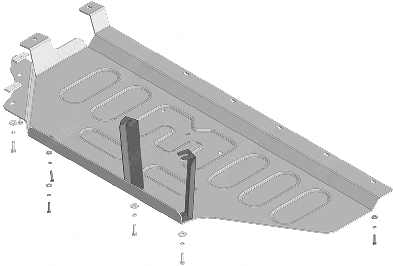 Защита алюминиевая Мотодор (Топливный бак), 4 мм,  Li L6  2024- арт. 349904
