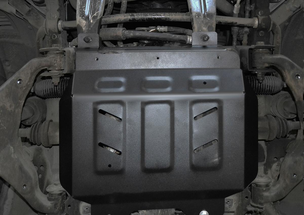 Защита картера АвтоБроня для Haval H9 I рестайлинг (V - 2.0D; 2.0T) 4WD 2017-н.в., штампованная, сталь 1.8 мм, с крепежом, 111.09408.1