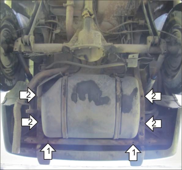Защита стальная Мотодор (Топливный бак), 3 мм, Сталь для Jeep Grand Cherokee I 1992-1996 арт. 15204