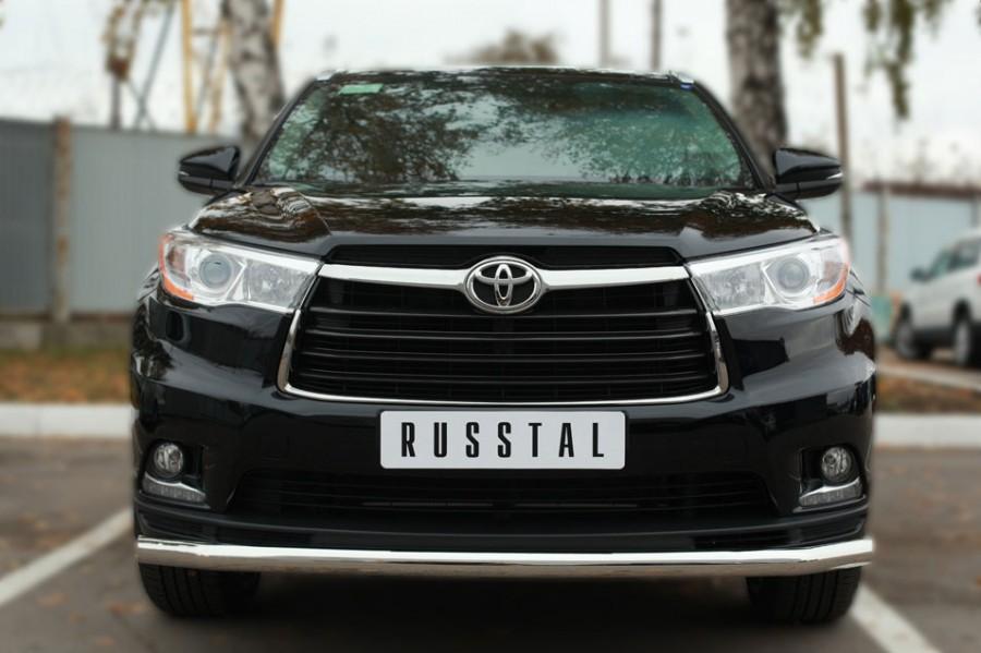 Защита переднего бампера d57 для Toyota Highlander 2013-2016, Slitkoff THRZ-001916